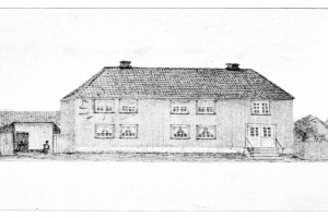 Bilde av Fasade mot Torggata ca 1850